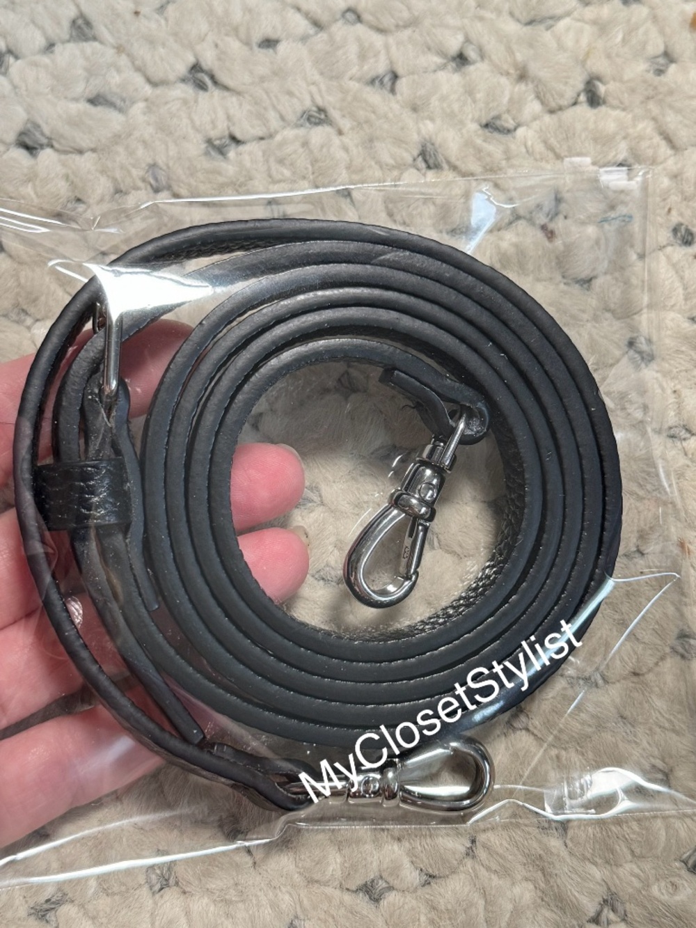 NEW! Bandolier SILVER H/W Black Leather Adjustable Crossbody emma Strap! NIB